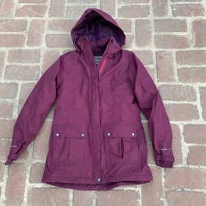 EDDIE BAUER |PARKA|DARK PLUM |FLEECE LINED|JACKET